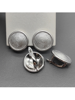 Швензы круг матовый, 16.5 мм, родий