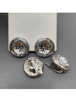 Швензы круг с кругом, 16.5 мм, родий