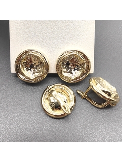 Швензы круг с кругом, 16.5 мм, позолота