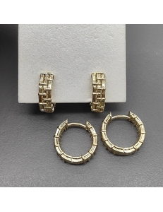 Серьги, конго, сетка, 16*5 мм, позолота
