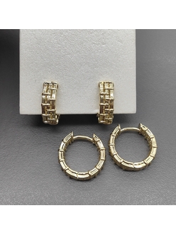 Серьги, конго, сетка, 16*5 мм, позолота