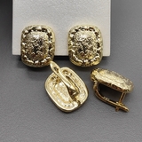 Швензы Прямоугольник мятый, 16*13 мм, позолота