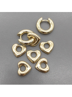 Подвеска Сердце, 14*15 мм, позолота