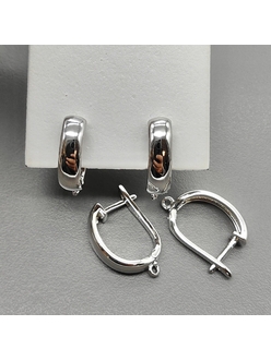 Швензы Палочка без фианитов, 22*5 мм, родий