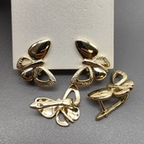 Швензы Бабочка без фианитов, 16*18 мм, позолота