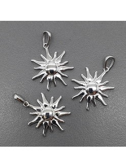 Подвеска Солнце, 20 мм, родий