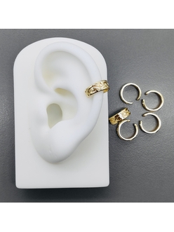 Кафф-серьги, 12*4.5 мм, позолота, шт