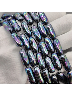 Жемчуг Майорка, палочка, хамелеон, 22*8 мм, нитка