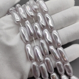 Жемчуг Майорка, палочка, розовый, 22*8 мм, нитка