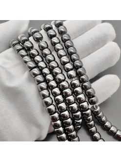 Жемчуг майорка, рондель, 8*6 мм, черный, нитка