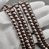 Жемчуг майорка, рондель, 8*6 мм, коричневый, нитка