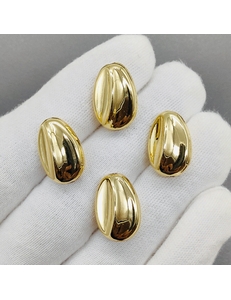 Бусина овал, 18*12*10 мм, позолота