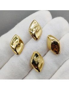 Бусина ромб, 17.5*11.5*8 мм, позолота