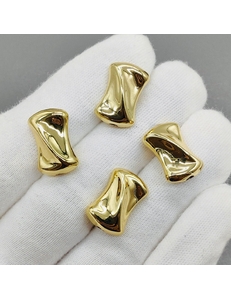 Бусина прямоугольник, 17.5*11.5*9.5 мм, позолота