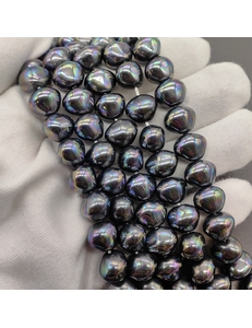 Жемчуг Майорка, фри форм, 10*12 мм, хамелеон, нитка