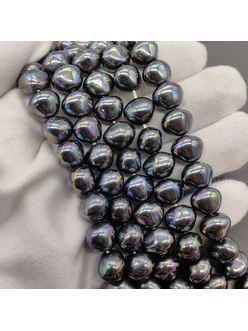 Жемчуг Майорка, фри форм, 10*12 мм, хамелеон, нитка