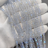 Бусина стеклянный Биконус, 4.5 мм, опальный АВ