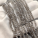 Бусина стеклянный Биконус, 4.5 мм, серый