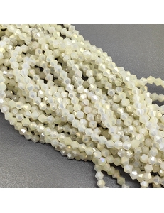 Бусина стеклянный Биконус, 4.5 мм, светло-желтый