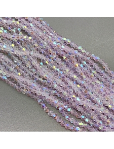 Бусина стеклянный Биконус, 4.5 мм, сиреневый АВ