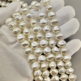 Жемчуг Майорка, фри форм, 10*12 мм, светло-желтый, нитка