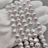 Жемчуг Майорка, фри форм, 10*12 мм, светло-розовый, нитка