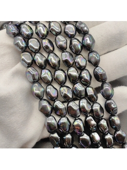 Жемчуг Майорка, картошка, хамелеон, 11*8 мм, нитка