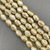 Жемчуг Майорка, картошка, желтый, 11*8 мм, нитка
