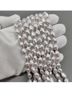 Жемчуг Майорка, картошка, розовый, 11*8 мм, нитка