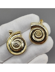 Подвеска улитка, 31*25 мм, позолота