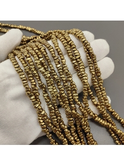 Бусина Гематит, фриформ, 5.5*3 мм, золотистый