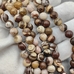 Бусина Яшма, бежево-коричневая, глянцевая, 8.5 мм, нитка