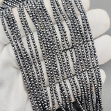 Бусина Терагерц, огранка, серый, 2 мм, нитка