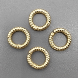 Замок карабин круг, 15 мм, позолота, шт