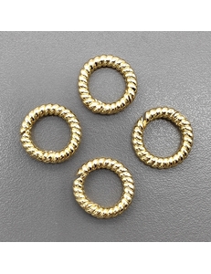 Замок карабин круг, 15 мм, позолота, шт