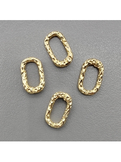 Замок карабин овал, 10*16 мм, позолота, шт