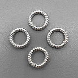 Замок карабин круг, 15 мм, родий, шт