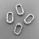 Замок карабин овал, 10*16 мм, родий, шт