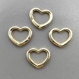 Замок карабин Сердце, 16*13 мм, позолота, шт