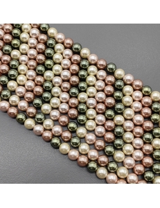 Жемчуг Майорка, 6 мм, микс 3, глянцевый