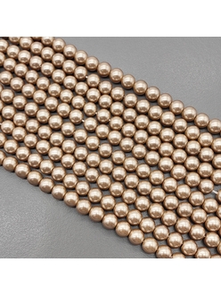 Жемчуг Майорка, 6 мм, песочный, глянцевый