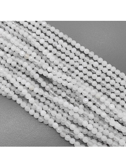 Бусина Халцедон граненный, белый, 4.5 мм