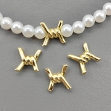 Бусина узелок, 12*5 мм, позолота, шт