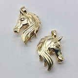 Подвеска голова лошади, 25*17 мм, позолота