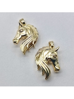 Подвеска голова лошади, 25*17 мм, позолота