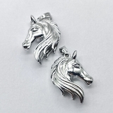 Подвеска голова лошади, 25*17 мм, родий
