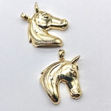 Подвеска голова лошади с фианитами, 25*23 мм, позолота