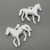 Подвеска Большая лошадка с белой эмалью, 35*41 мм
