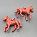 Подвеска Большая лошадка с кирпично-красной эмалью, 35*41 мм