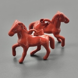Подвеска Большая лошадка с кирпично-красной эмалью, 35*41 мм